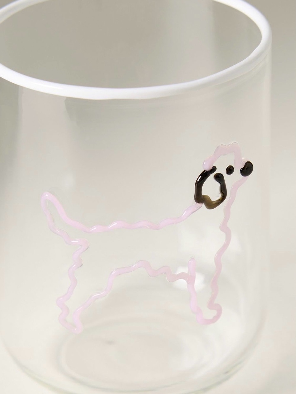 Anthropologie Love Notes Dog Icon Juice Glass